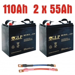 Akumulator GLP 110Ah DUAL (2 x 55Ah) 16,5kg x 2szt Deep Cycle
